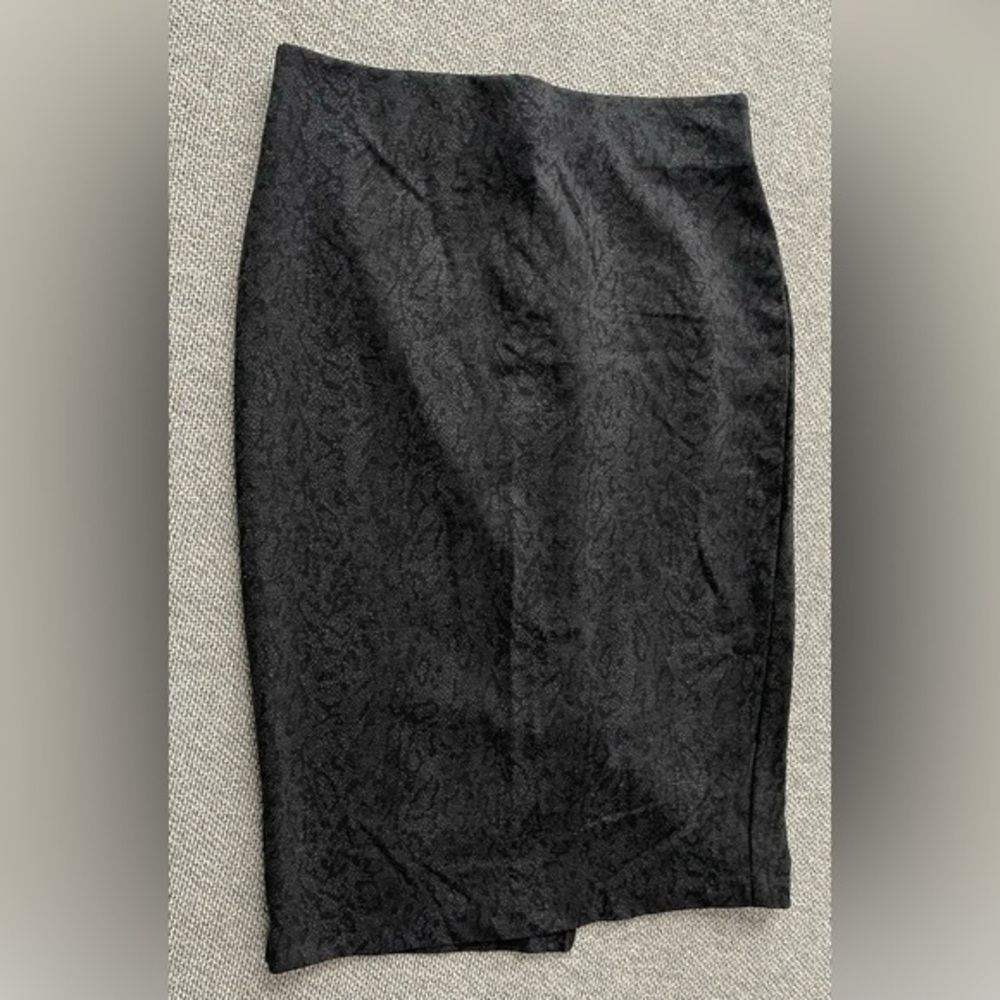 Willi Smith - Black Pattern Pencil Skirt - Size Small
